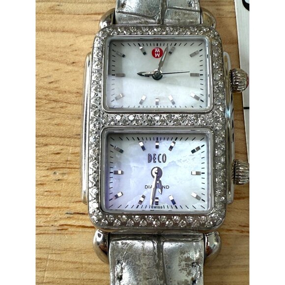 Michele Art Deco Watch  .68 Ct Diamond Vintage Inspired Luxury, Old Money, Dual - Picture 2 of 16